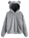 Cute Bear Warm Pullover Fluffy hoodie