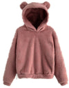 Cute Bear Warm Pullover Fluffy hoodie