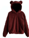 Cute Bear Warm Pullover Fluffy hoodie