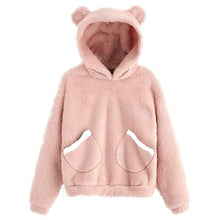 Load image into Gallery viewer, Cute Bear Warm Pullover Fluffy hoodie
