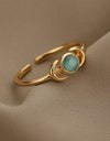 Stainless Steel Opal Moonstone Ring - Fashion Damsel