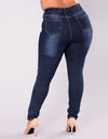 Women's Plus Size Jeans Stretch Slim Denim - Fashion Damsel