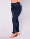 Women's Plus Size Jeans Stretch Slim Denim - Fashion Damsel