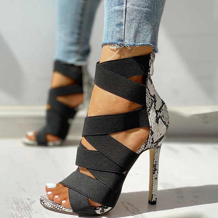 Snake Pointed Toe Pumps - Fashion Damsel