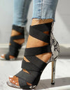 Snake Pointed Toe Pumps - Fashion Damsel