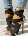 Snake Pointed Toe Pumps - Fashion Damsel
