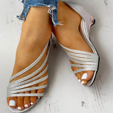 Load image into Gallery viewer, Wedge Med Heel Sandals - Fashion Damsel
