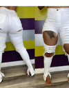 Bell Bottom Ripped Hole Classic High Waist Flare Denim