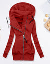 Long Zipper Hooded Winter Jacket - Fashion Damsel