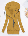 Long Zipper Hooded Winter Jacket - Fashion Damsel