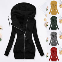 Load image into Gallery viewer, Long Zipper Hooded Winter Jacket - Fashion Damsel
