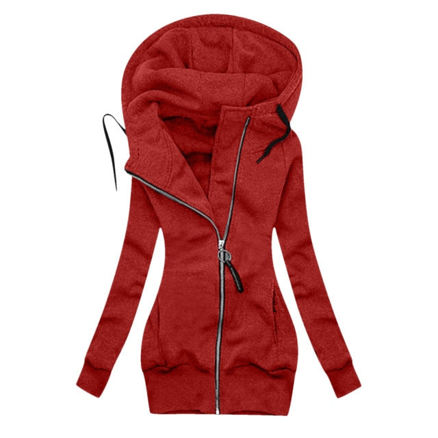 Long Zipper Hooded Winter Jacket - Fashion Damsel