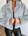 Warm Plush Cardigan Sweater/Coat With  Zipper - Fashion Damsel