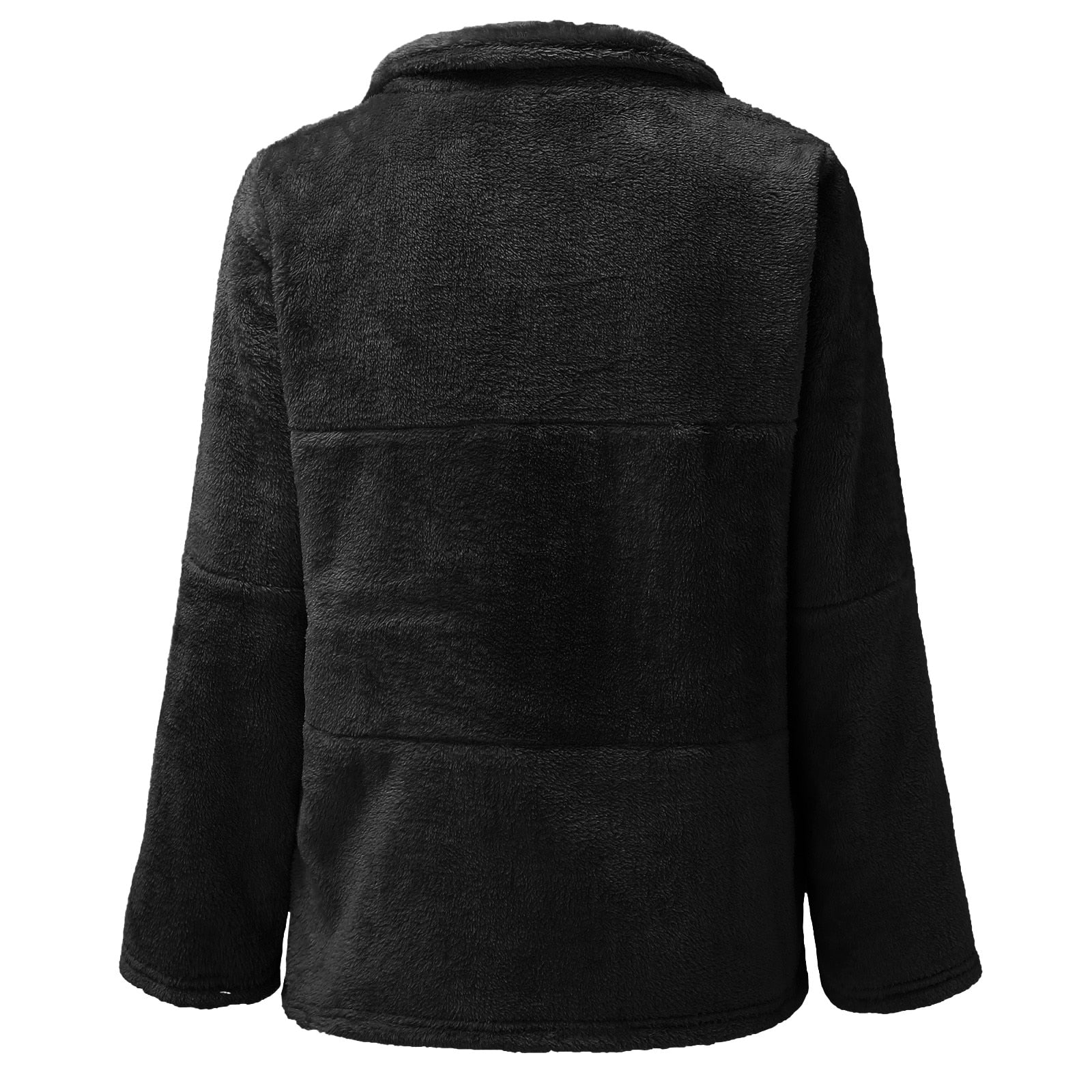 Warm Plush Cardigan Sweater/Coat With  Zipper - Fashion Damsel