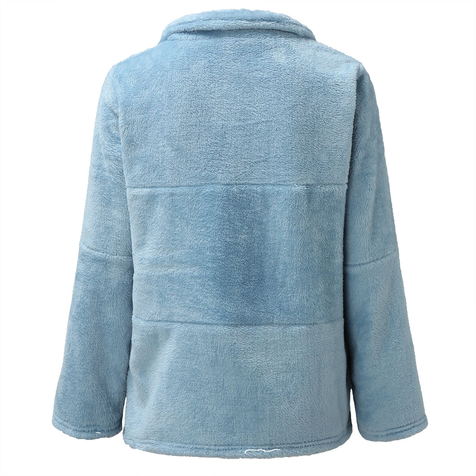 Warm Plush Cardigan Sweater/Coat With  Zipper - Fashion Damsel