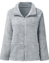 Warm Plush Cardigan Sweater/Coat With  Zipper - Fashion Damsel