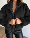 Warm Plush Cardigan Sweater/Coat With  Zipper - Fashion Damsel