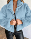 Warm Plush Cardigan Sweater/Coat With  Zipper - Fashion Damsel
