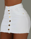 High Waist Pencil Denim Mini Skirt