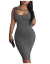 Printed Sleeveless Midi Dress