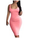 Printed Sleeveless Midi Dress