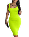 Printed Sleeveless Midi Dress