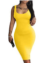 Printed Sleeveless Midi Dress