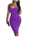 Printed Sleeveless Midi Dress