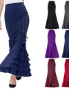 Victorian Style Ruffled Fishtail Mermaid Skirt - Fashion Damsel
