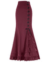 Victorian Style Ruffled Fishtail Mermaid Skirt - Fashion Damsel