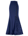 Victorian Style Ruffled Fishtail Mermaid Skirt - Fashion Damsel