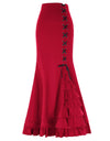 Victorian Style Ruffled Fishtail Mermaid Skirt - Fashion Damsel