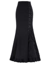 Victorian Style Ruffled Fishtail Mermaid Skirt - Fashion Damsel