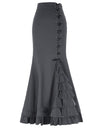 Victorian Style Ruffled Fishtail Mermaid Skirt - Fashion Damsel