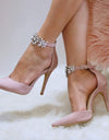 Elegant Rhinestone High Heel Pumps - Fashion Damsel