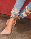Elegant Rhinestone High Heel Pumps - Fashion Damsel