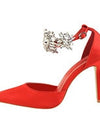 Elegant Rhinestone High Heel Pumps - Fashion Damsel