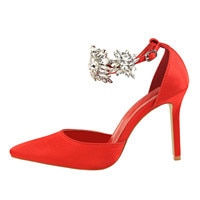 Elegant Rhinestone High Heel Pumps - Fashion Damsel