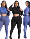 Two Piece Long Sleeve Top and Pant Leggings Tracksuit - Fashion Damsel