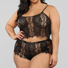 將圖片載入圖庫檢視器 Lace Plus Size Sensual Lingerie Sexy Underwear Set
