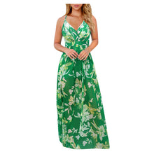 Load image into Gallery viewer, Tropical Boho Floral Print Sexy Backless Sundress
