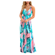 Load image into Gallery viewer, Tropical Boho Floral Print Sexy Backless Sundress
