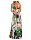 Tropical Boho Floral Print Sexy Backless Sundress