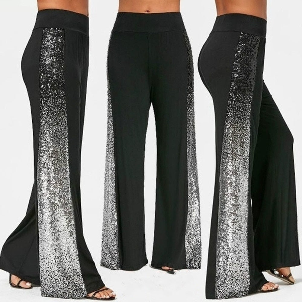 Black Casual Flare Yoga Pants - Fashion Damsel