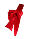 S-3XL Suede Red Bowknot Backless Bodysuit