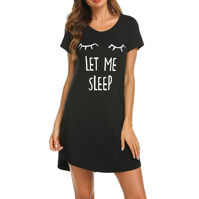 Women's Letter Nightgowns And Sleepshirts - Fashion Damsel