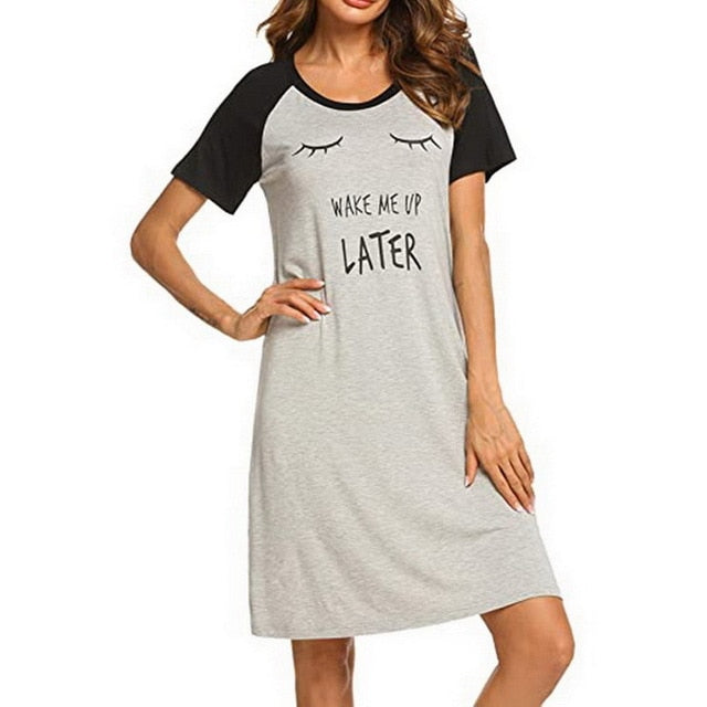 Women's Letter Nightgowns And Sleepshirts - Fashion Damsel