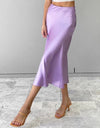 Silk Long Satin Skirt - Fashion Damsel