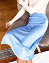 Silk Long Satin Skirt - Fashion Damsel