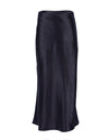 Silk Long Satin Skirt - Fashion Damsel